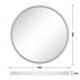 thumbnail image 6 of Magnifique Round Mirror for Bathroom with Wood Frame 24", White, 6 of 7