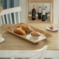 thumbnail image 4 of Natural Decorative Rectangular Hand-Woven Water Hyacinth Serving Tray with Built-in Handles, Medium, 4 of 4