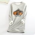 thumbnail image 2 of HKEJIAOI Chemise Long Sleeve à Col Rond et Graphique pour Femme, 2 of 3
