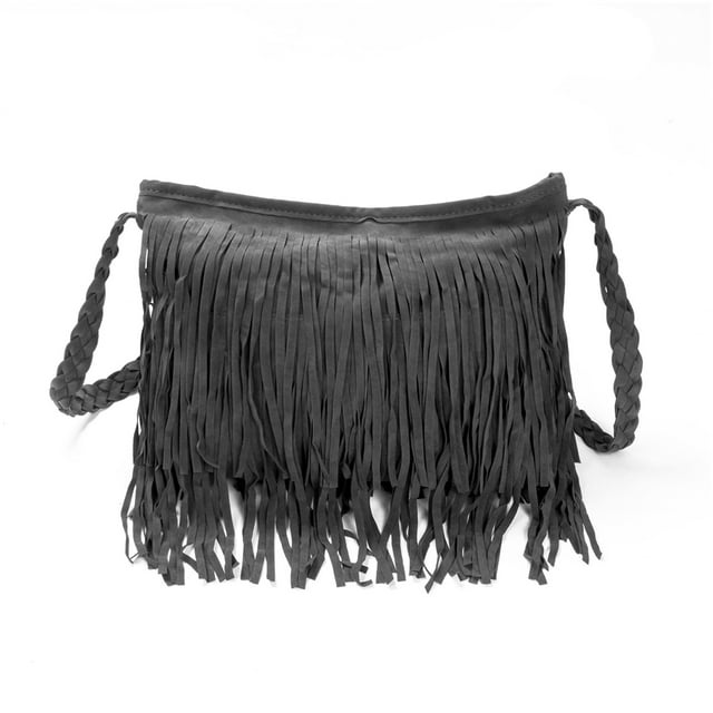 Tassel Suede Fringe Shoulder Messenger Handbag Cross Body Bag