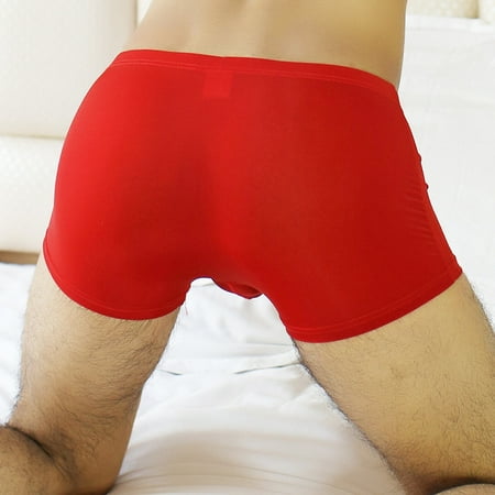

UDAXB Lingerie Sexy Mens Underwear Briefs Shorts Pouch Soft Underpants RD/M(Buy 2 get 1 free)