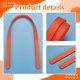 thumbnail image 4 of Correa de cuero para bolso de 24 pulgadas (61 cm), 2 unidades, asas para coser en bolso, correa corta de 0,7 pulgadas (1,8 cm) de ancho, asa de repuesto de cuero naranja para bolso, 4 of 9