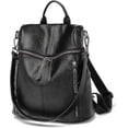 thumbnail image 2 of BR Elegante mochila negra de piel sintética para mujer: ligera, espaciosa y versátil para uso informal y de oficina, 2 of 4