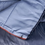 Slumberjack Shadow Mountain 30-Degree Hooded Rectangular Sleeping Bag, Blue, 35x88