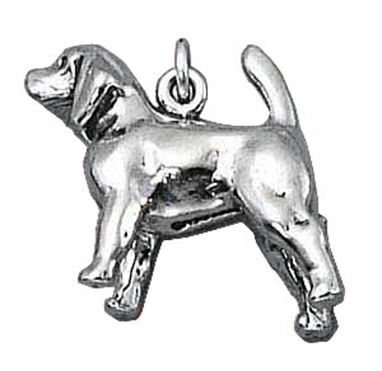 Beagle Dog Breed 3D 925 Solid Sterling Silver Charm Pendant MADE IN USA 
