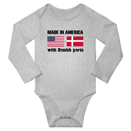 

Made in America With Danish Parts Baby Long Sleeve Bodysuit (Gray 24 Months)