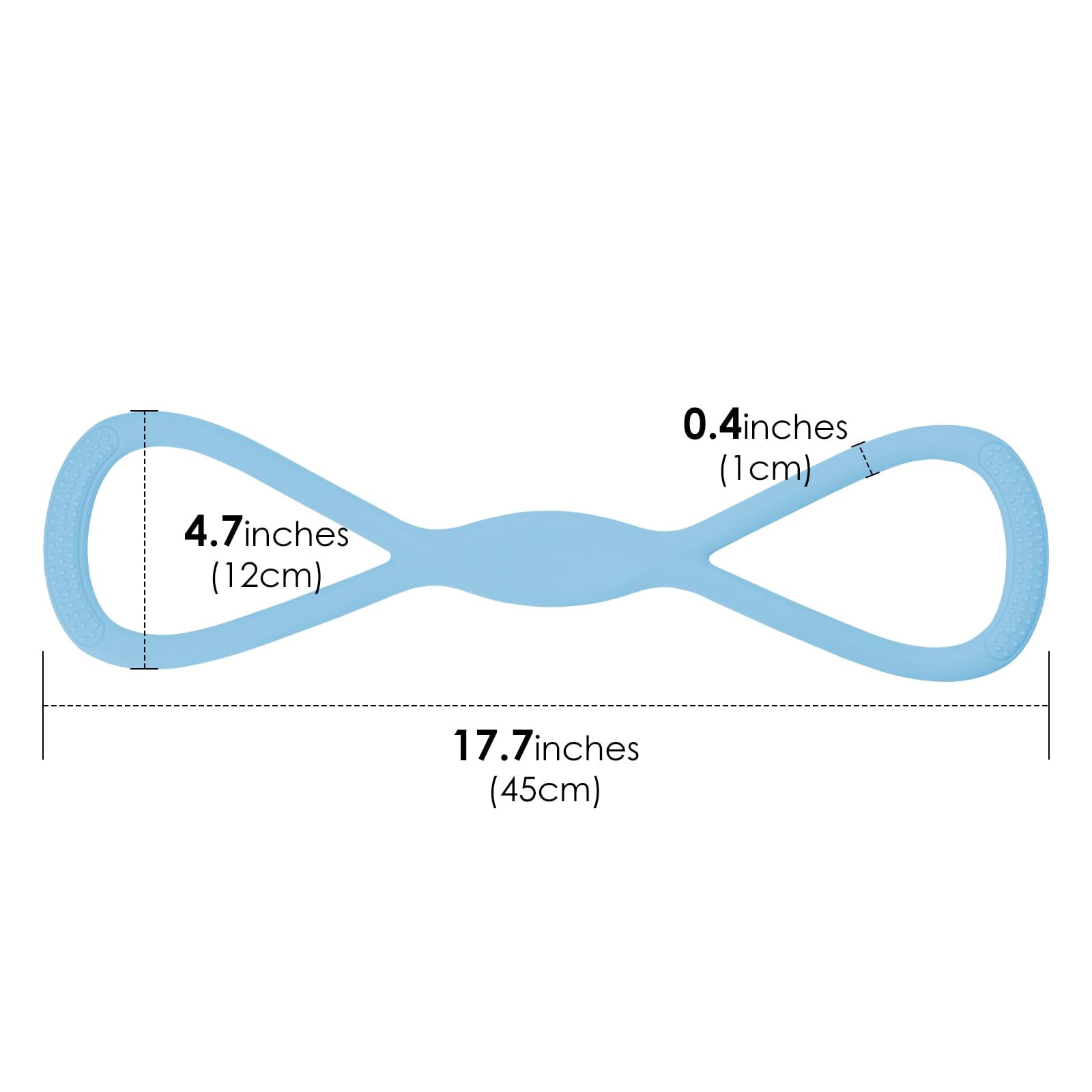 2 Pack Figure 8 Resistance Bands with Handles, Silicone Exercise Bands for Arm, Back, Chest, Shoulder, 15 & 25LB Set