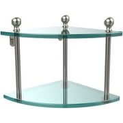 Mambo Collection 2 Tier Corner Glass Shelf (Build to Order)