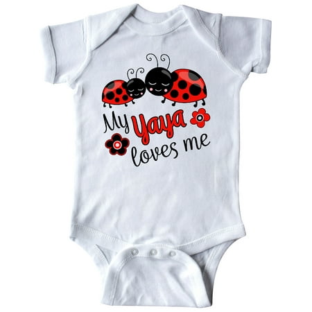 

Inktastic My Yaya Loves Me with Cute Ladybugs Gift Baby Boy or Baby Girl Bodysuit