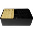 thumbnail image 3 of Black Matte Workstation 33" x 20" Single Bowl Fireclay Farm Sink, 3 of 8