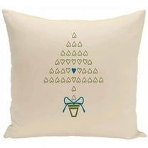 Simply Daisy Holiday Print Decorative Pillow, 16" x 16"