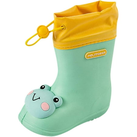 

QWZNDZGR Baby Rain Shoes for 1-6Years Old Baby Rain Boots Children Cartoon Waterproof Shoes for Boys Girls