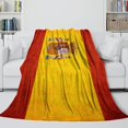 thumbnail image 1 of Fluffy 3D Printed Blanket - Spain Flag Throws For Kids Teens Adults - Fleece, 1 of 6