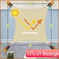 thumbnail image 2 of Colourtree 22' x 42' Beige Super ring Customized Size Order To Make Sun Shade Sail CTAWRN canopy Awning Shades for Patio-260 GSM-Commercial Standard Heavy Duty ( We Make Custom Size ), 2 of 10