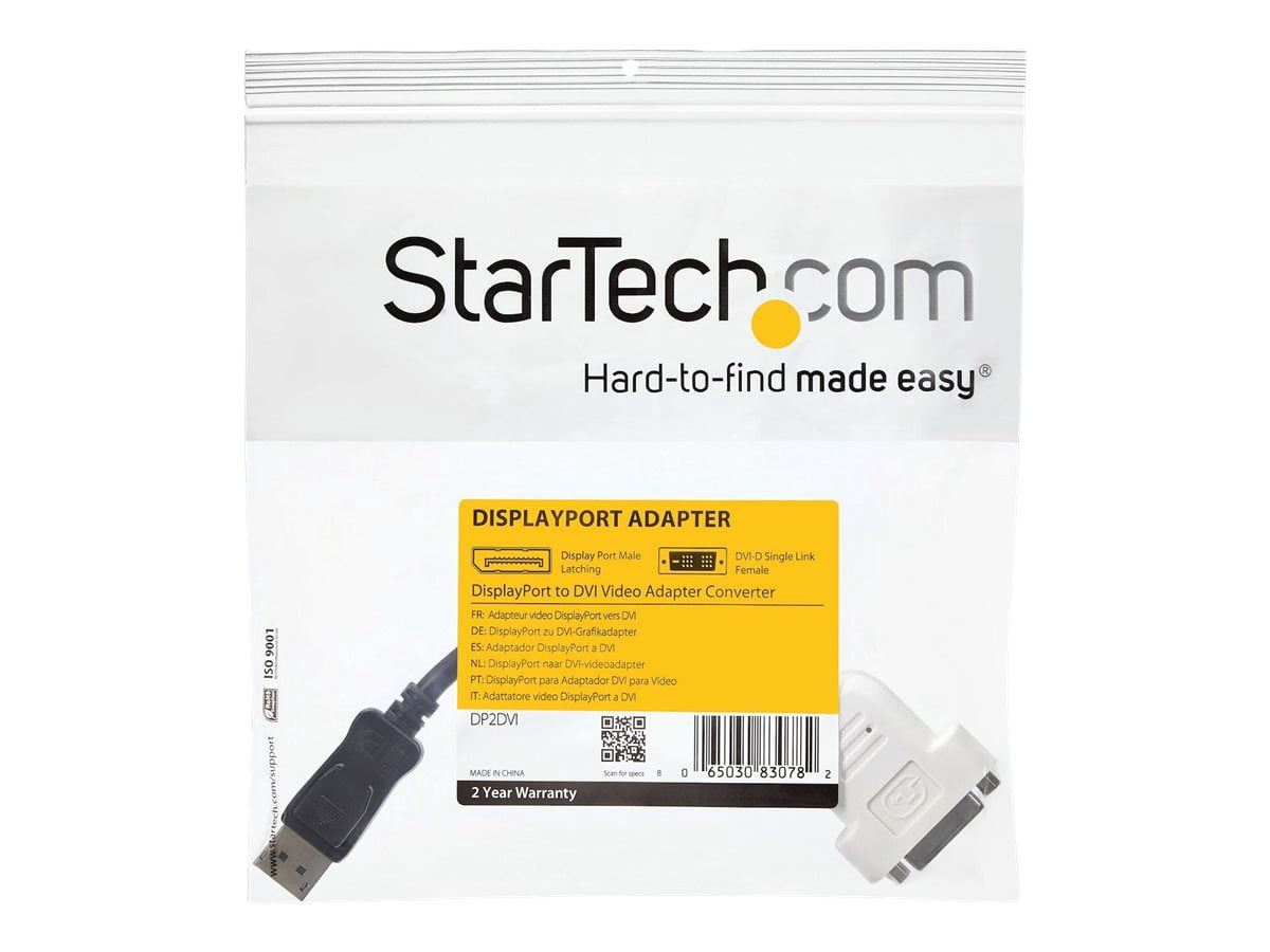 StarTech.com DP2DVI DisplayPort to DVI Video Adapter Converter