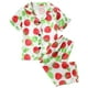 thumbnail image 1 of Odeerbi 1-8 Años Niños Niñas Pijama de Satén de Verano Con Solapa Entallada Camisa de Manga Corta Pantalones Conjunto de Dos Piezas Pijama, 1 of 9
