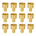 thumbnail image 2 of SUNGATOR 12-Pack PEX 1/2" x 1/2" NPT Female Threaded Adapter Crimp Fitting, Lead Free Brass, 2 of 15