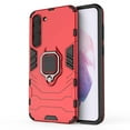 thumbnail image 2 of for Samsung Galaxy S25 Case,Heavy Duty Armor Dual Layer Military Grade Protective TPU Bumper Magnetic Finger Ring Kickstand Shockproof Dustproof Non-Slip Slim Back Phone Cover,Red, 2 of 8