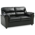 thumbnail image 5 of Glory Furniture Olney Faux Leather Loveseat in Black, 5 of 6