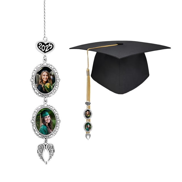 Custom Memorial Graduation Cap Tassel Charm Personalized Graduate Photo Charm Tassel, Custom Graduation Cap Tassel Charm for 2025 Graduation Ceremony Gifts M8A9
