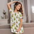 thumbnail image 3 of Easygdp Chemise de Nuit Avocat Jouant de la Musique pour Femmes, Manches Courtes, Décontractée, Imprimée, 3 of 6