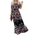thumbnail image 1 of Colisha Women Vintage Floral Dress Elegant Strapless Dress Evening Cocktail Party Maxi Dress Floral XL, 1 of 7