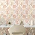 thumbnail image 3 of Ambesonne Vintage Rose Peel & Stick Wallpaper for Home, Peachy Tone Floral Art, 13"x72", Peach Pale Peach White, 3 of 6