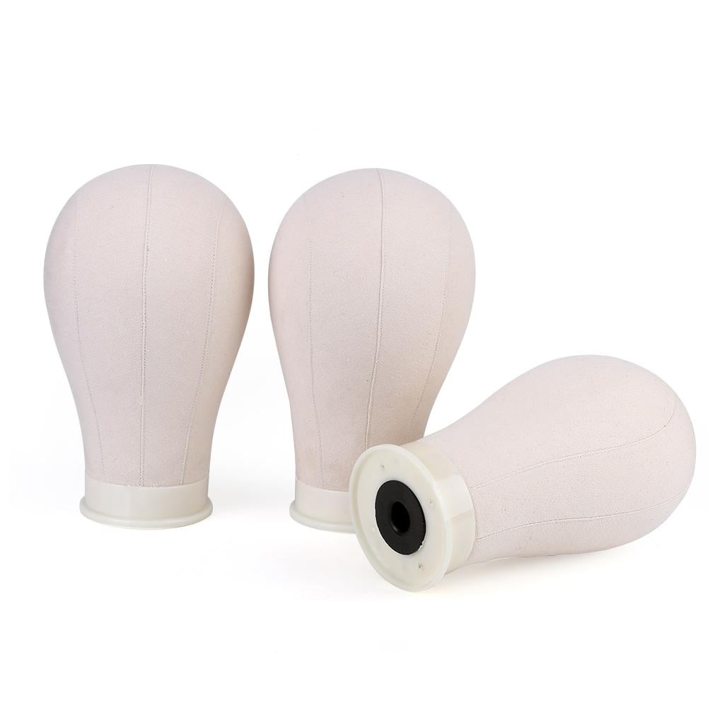Mannequin Head,21 /22''/23 Professional Cosmetology Bald Canvas Block Head Making Wigs Hair Extensions Mannequin Model Head