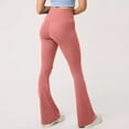 thumbnail image 5 of Crossover Flare Leggings - High Waist V Cross Bootcut Bell Bottoms Yoga Pants for Women Red M, 5 of 9