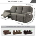 thumbnail image 5 of 8 Piece Stretch Recliner Slipcover Jacquard Recliner Loveseat Covers with Side Pocket Anti-Slip Fitted Couch Furniture Protectors with Elastic Bottom, For 3 Seater, 5 of 8
