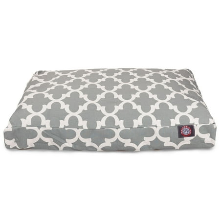UPC: 0788995500834 | Majestic Pet | Trellis Rectangle Pet Bed For Dogs  Removable Cover  Gray  Medium