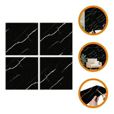 OUNONA  4 Pcs Floor Tiles Grout Non-slip Stickers Decorative Marble