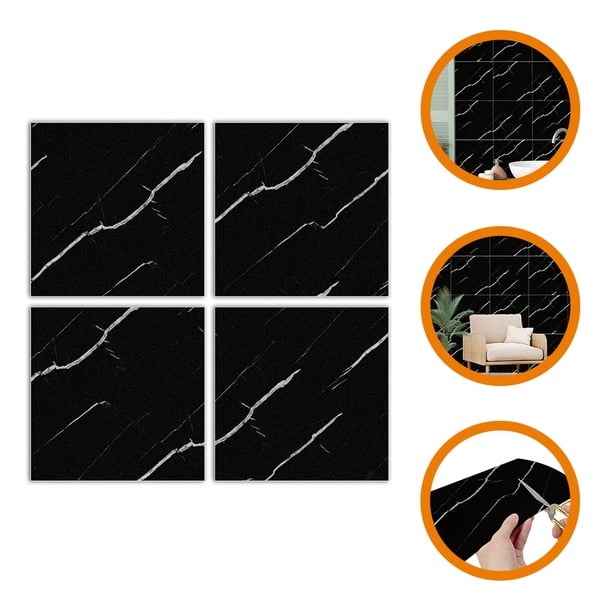 WASHWEPE 4Ud Stickers De Azulejos De Mármol Para Con Adhesivo PVC Antideslizante Y Fácil Aplicación