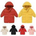 thumbnail image 6 of Hicidod Toddler Puffer Jacket Boys Girls Lightweight Winter Coat Cute Solid Color Windproof Padded Down Jackets Hooded Coats, 6 of 7