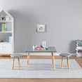 thumbnail image 6 of ACEssentials Dipped Kids Table and Stool Set, Gray, 6 of 6