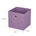 thumbnail image 4 of Mainstays Collapsible Fabric Cube Storage Bins (10.5" x 10.5"), 4 Pack, Lilac Bloom, 4 of 6