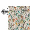 thumbnail image 5 of Kitchen Valances for Window, Retro Style Farm Leaves Light Filtering Rod Pocket Valance Curtain, Country Leaf on Linen Short Curtains Window Topper for Bedroom Bathroom Living Room 54x18in, 5 of 9