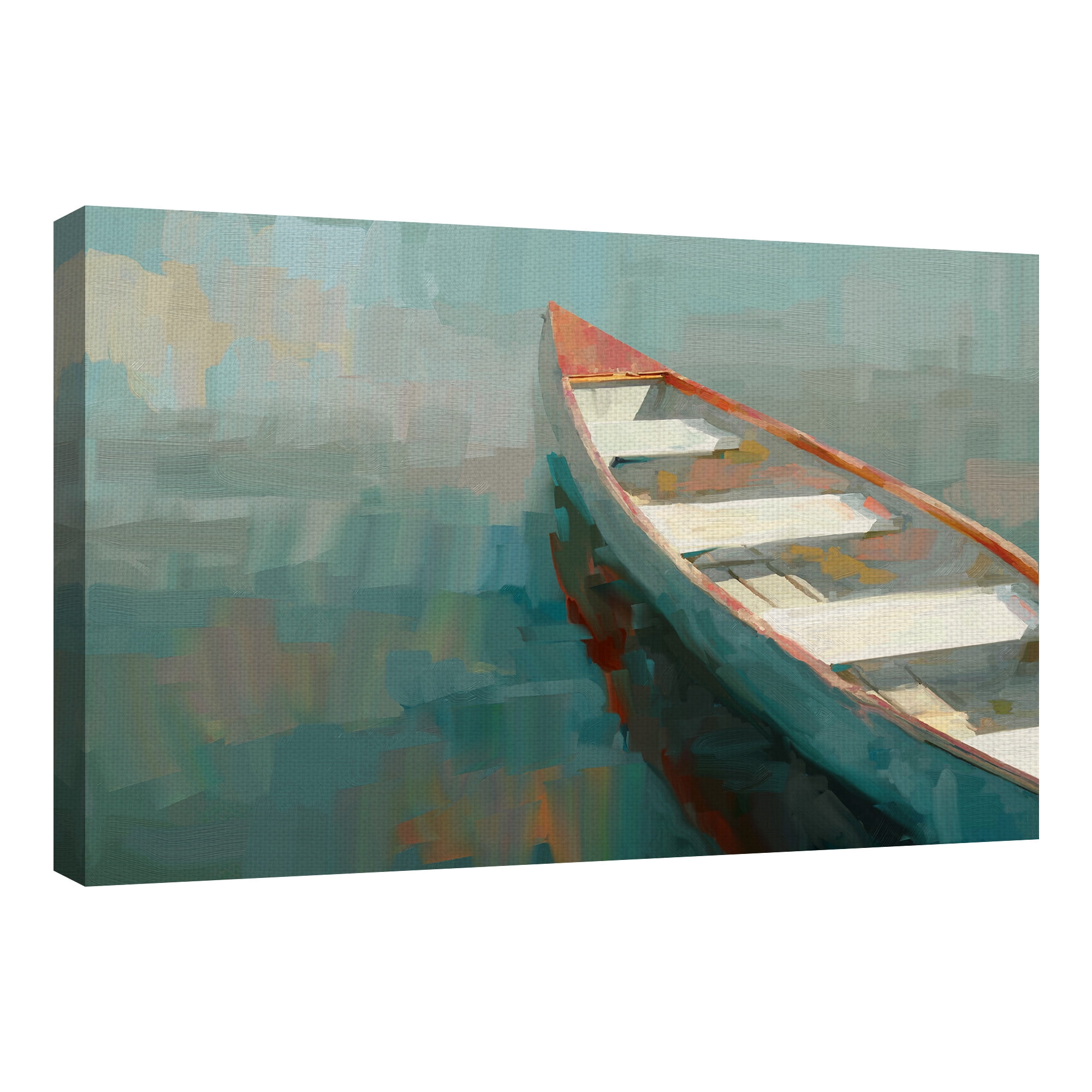 Masterpiece Art Gallery Coral Canoe I By Studio Arts Canvas Art Print 24" x 36"