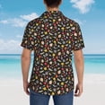 thumbnail image 4 of Sikiie cute insects Print Men's Hawaiian Shirt, Summer Beach Button Pocket Short Sleeve T-Shirt,Large, 4 of 7