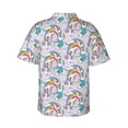 thumbnail image 3 of Haiem Unicorn DoingYoga Printed Hawaiian Shirt for Men - Men’s Casual Beach Summer Shirts - Stretch Fabric with Modern Fit-Small, 3 of 9