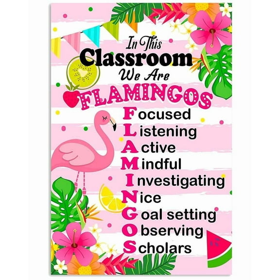 Debra Benn In This Classroom Flamingos Poster Classroom Poster, Wall Decor For Teachers, Explorer Poster School, Classroom Decor For Teachers