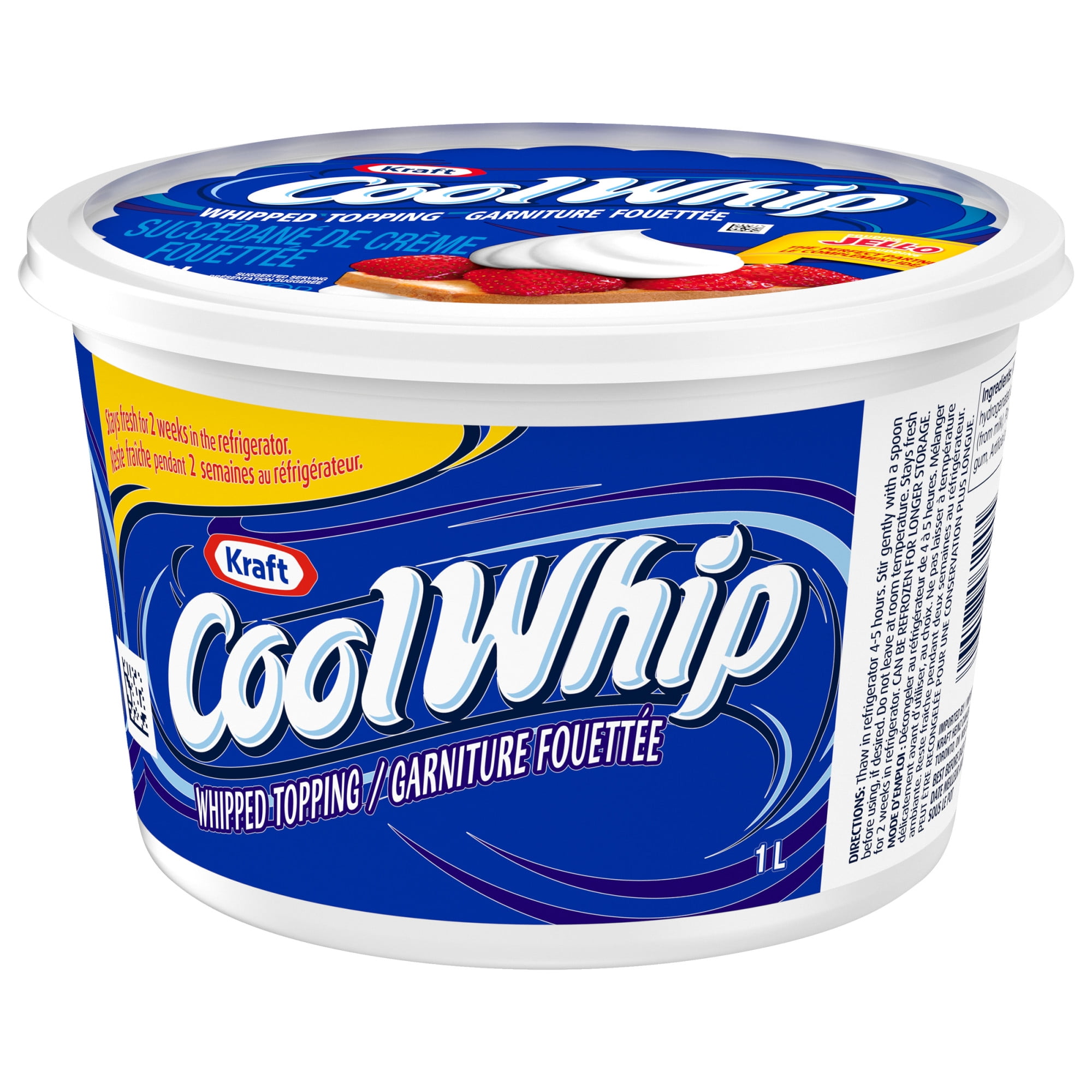 Cool Whip Original Frozen Whipped Topping, 1 L Tub, 1L