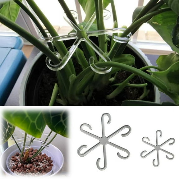 Plant Stem Support, Acrylic Plant Climbers Stem Holders Reusable Plant Growth G4406