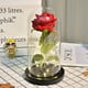thumbnail image 2 of Flores artificiales LED encadenan rosas rojas eternas en una cúpula de vidrio, rosas rojas dedicadas a novias, bodas, aniversarios, día de la madre, 2 of 5