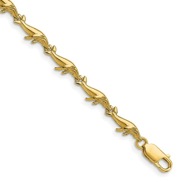 Primal Gold 14 Karat Yellow Gold Whale Bracelet