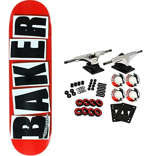 Baker Logo de Marque Planche à Roulettes Complete Rouge/noir 8,47 Pouces