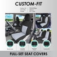 thumbnail image 3 of For Toyota Sienna 2011-2020 FH Group Neoprene Waterproof Custom Fit Car Seat Covers - Gray/Black Full Set 7 Seater, 3 of 9