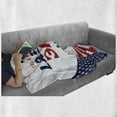 thumbnail image 5 of Labour Day Soft Flannel Fleece Throw Blanket, Celebrating Labor Day Composition with an American Flag, Cozy Plush for Indoor and Outdoor Use, 60" x 80", Night Blue Vermilion, by Ambesonne, 5 of 5