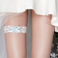 thumbnail image 2 of 2pcs Bride Garters Women Lace Bands Wedding Bridal Thigh Garters Bowknot Garter, 2 of 2