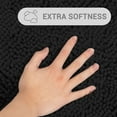 thumbnail image 4 of Hitime Soft Chenille Bath Rug Mat 24" x 36" Quick Dry Machine Washable Bathroom Runner - Ultra Absorbent Non-Slip Backing - Black, 4 of 11